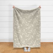 Taupe and Ivory monotone paisley