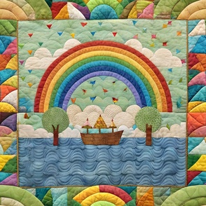 Noah's Ark Cheater Quilt