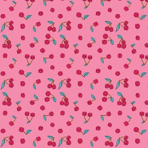 Airy Cherry Dice, Retro Bold Pink