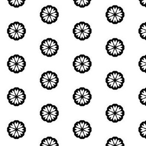 Black and White Block Print Grapefruits on White - Small Bookcloth Print