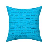 Boys Names Shades of Blue - abt 1/4"