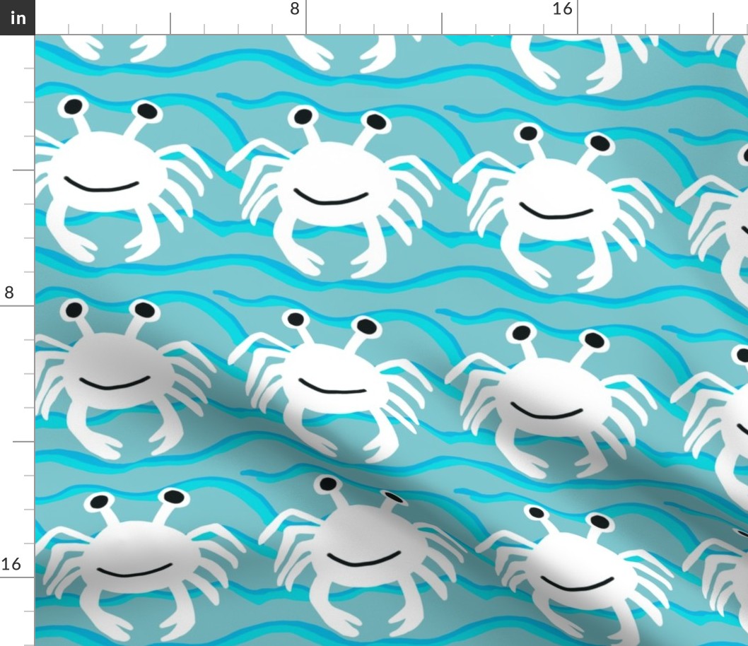 Cute White Sand Crabs