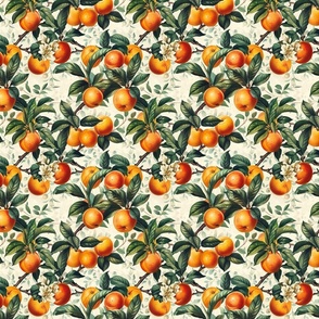 Apricot Pattern Botanical Fruit Design Wallpaper Fabric