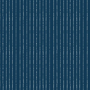 Blueberry-Ivory Sketchy Stripe