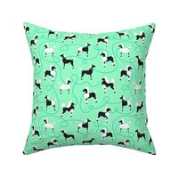Oodles of Poodles on Mint Green