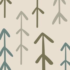 24x26  Forest trees neutrals, green, brown