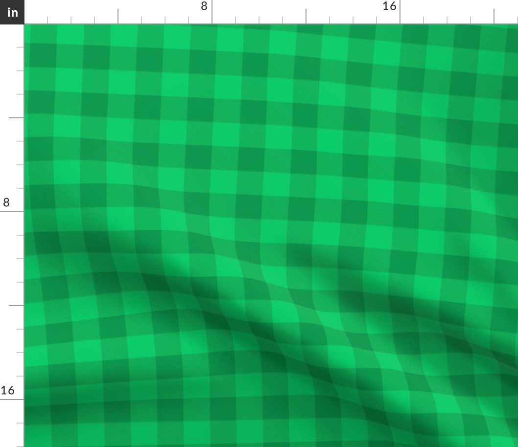 Emerald Green Buffalo Plaid (#00994d, #00cc66)