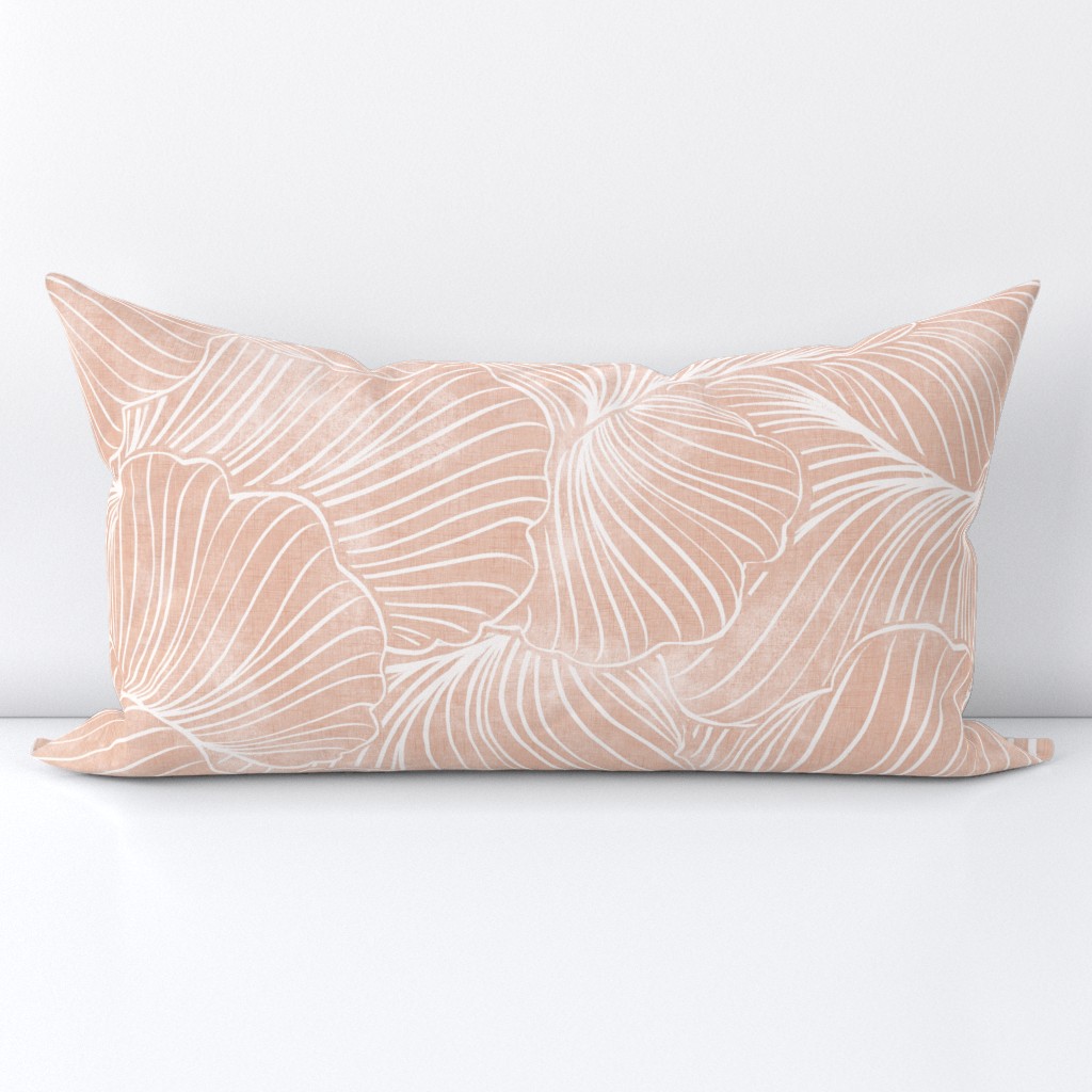 abstract Minimalism Monochrome textured organic waves _ peach  fuzz and cream neutrals_  jumbo  scale