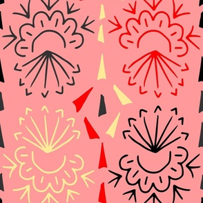Traditional marks - pink red