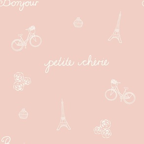 My Little Paris Bonjour Cherie in Soft Pink | Large Version