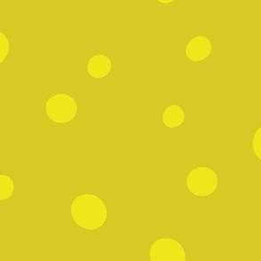 Large Polka Dots in Lemon Yellow