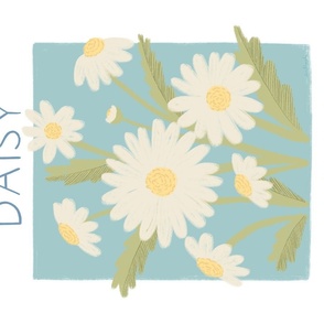Marian Garden Tea Towels/Wallhanging - Daisy