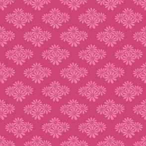 Bold Pink Diamond Daisies on Raspberry Small Scale Blender
