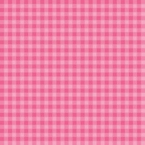 Bold Pink Checkered Plaid on  Pink Small Scale
