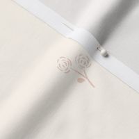 My Little Paris Dainty Flowers in Soft Pink on Off White Background | Small Version