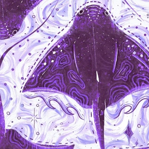 Textured stingray - purple, large
