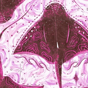 Textured stingray - pink purple, large