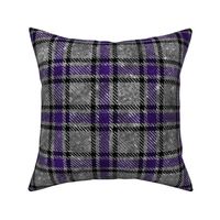 (Large) Urban Streetwear Textured Tartan Plaid Purple