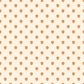  Simple Acorn Pattern | Brown | Cream Background | Large scale