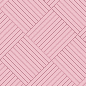 Pink striped panelling - diamond striped dusky blush linear slat cladding