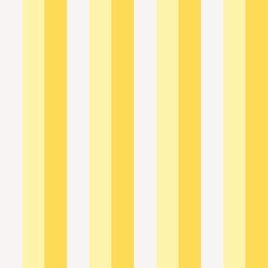 Small - 2" wide Awning Stripes - Ivory - Cornsilk - Yellow Gold