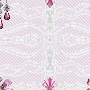 Coquette hotpink bows and pearls