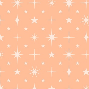 L - Peach Stars Blender – Coral Orange Twinkle Sky Starlight