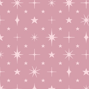 L - Pink Stars Blender – Dusky Blush Twinkle Sky Starlight