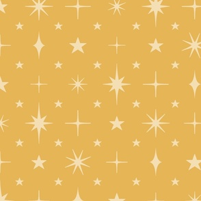 L - Yellow Stars Blender – Mustard Ochre Twinkle Sky Starlight