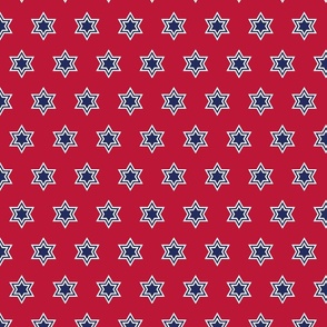 July 4th Sheriff's stars red blue small