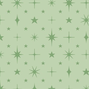 L - Pale Green Stars Blender – Light Sage Twinkle Sky Starlight