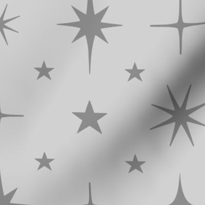 L - Pale Grey Stars Blender – Light Silver Twinkle Sky Starlight
