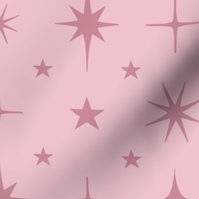 L - Pale Pink Stars Blender – Light Dusky Blush Twinkle Sky Starlight
