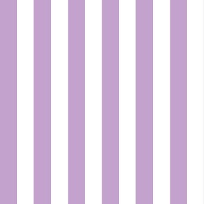 Small - 2" wide Awning Stripes - Pastel Lilac Purple - White