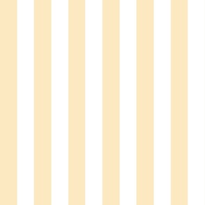Small - 2" wide Awning Stripes - Pastel Vanilla - White