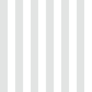 Small - 2" wide Awning Stripes - Pastel Platinum Grey - White