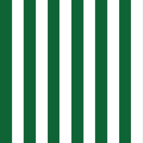 Small - 2" wide Awning Stripese - Bright Emerald Green - White