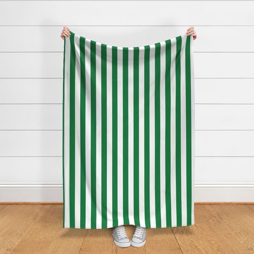 Small - 2" wide Awning Stripes - Bright Kelly Green - White