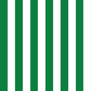 Small - 2" wide Awning Stripes - Bright Kelly Green - White