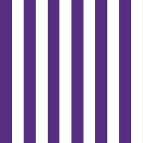 Small - 2" wide Awning Stripes - Bright Violet Purple - White