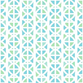Playful Abstract Geometric in Turquoise, Aquamarine, and Green - Medium - Colorful Kid's Room, Bright Tropical Colors, Kid's Playroom