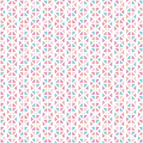 Playful Abstract Geometric in Pink, Turquoise, and Orange - Small - Bright Colors, Tween, Colorful Kid's Room, 