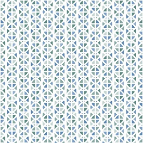 Playful Abstract Geometric in Muted Blue and Green - Small - Boy's Room,  Blue-Gray and Sage Green, Modern Geometric
