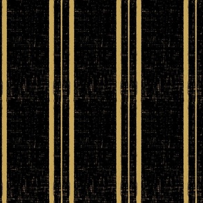 Gold And Black French Textured Stripes-thik and thin black spaced (M)