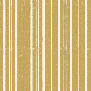 Gold And cream French Textured Stripes-double spaced thick and thin stripes (M)