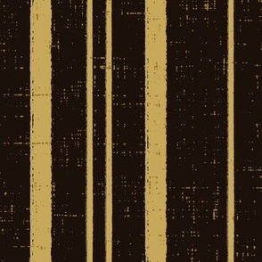 Gold And Black French Textured Stripes-thik and thin black (L)