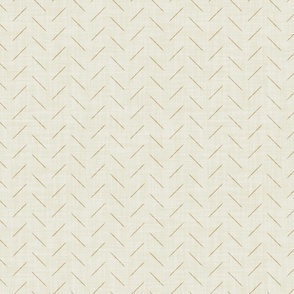 S. Minimal herringbone on linen texture simple tan beige arrow lines on cream white