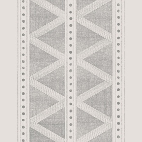 Tribal Geometric Weave - architectural grey_ coolest white 02 - texture border stripes
