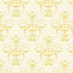 Damask Delight - gold - XLarge (XL) Scale - elegant, classic, royal, sophisticated, traditional, timeless