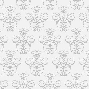 Damask Delight - silver - Large (L) Scale - elegant, classic, royal, sophisticated, traditional, timeless